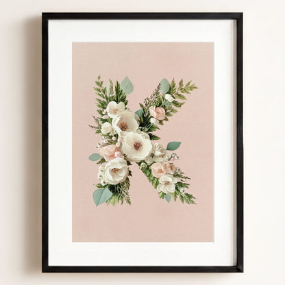 Heirloom Floral Alphabet Prints