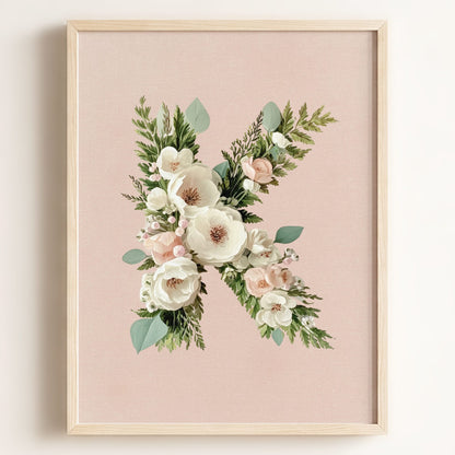 Heirloom Floral Alphabet Prints
