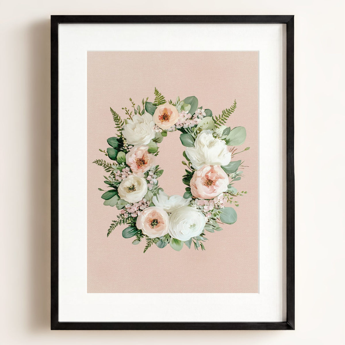 Heirloom Floral Alphabet Prints — Framed