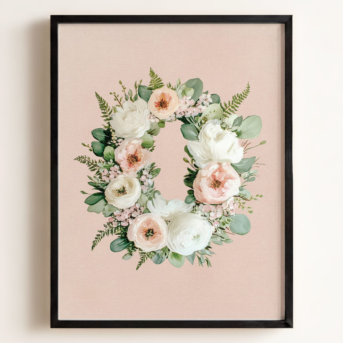 Heirloom Floral Alphabet Prints — Framed