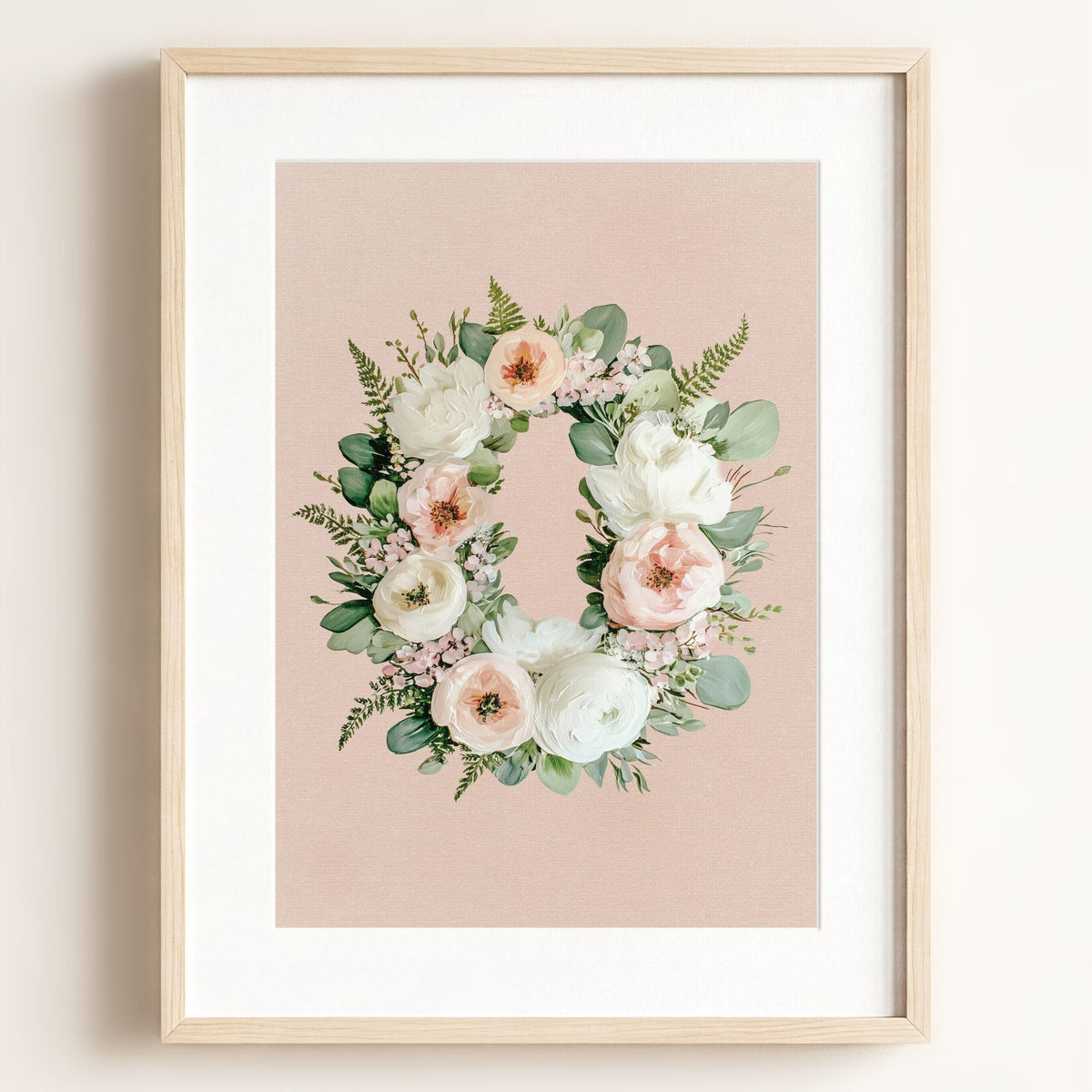 Heirloom Floral Alphabet Prints — Framed