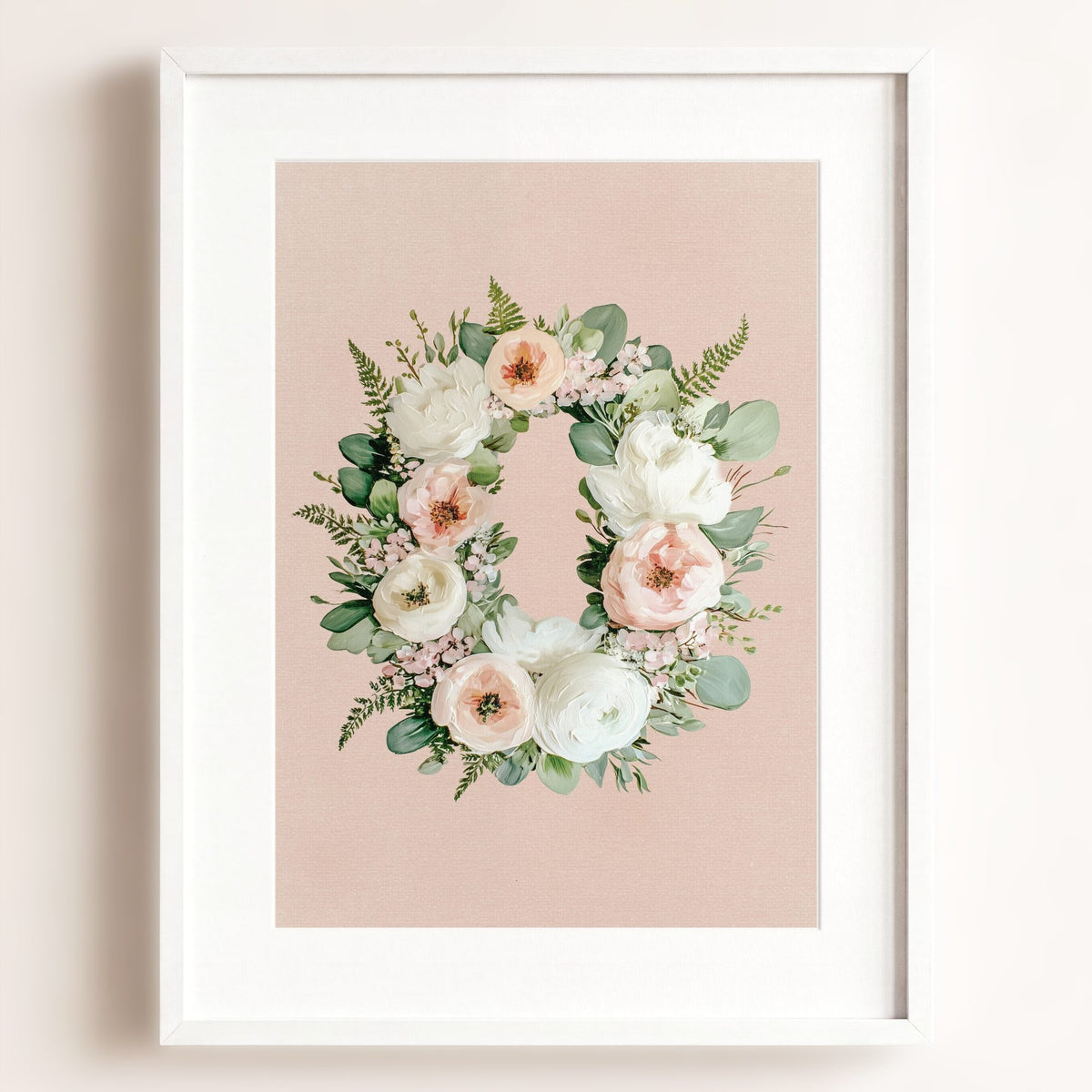 Heirloom Floral Alphabet Prints — Framed