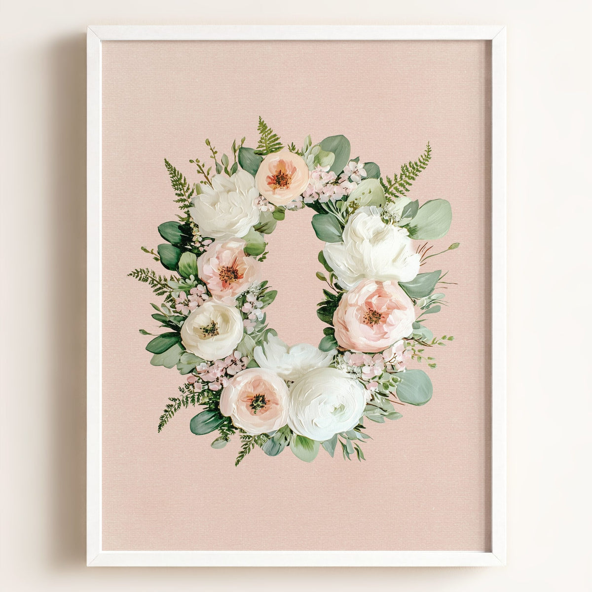 Heirloom Floral Alphabet Prints — Framed