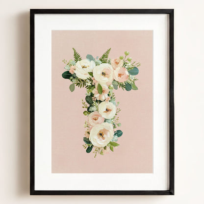 Heirloom Floral Alphabet Prints — Framed
