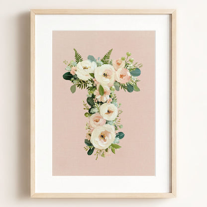 Heirloom Floral Alphabet Prints — Framed