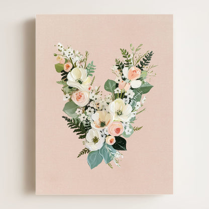 Heirloom Floral Alphabet Prints