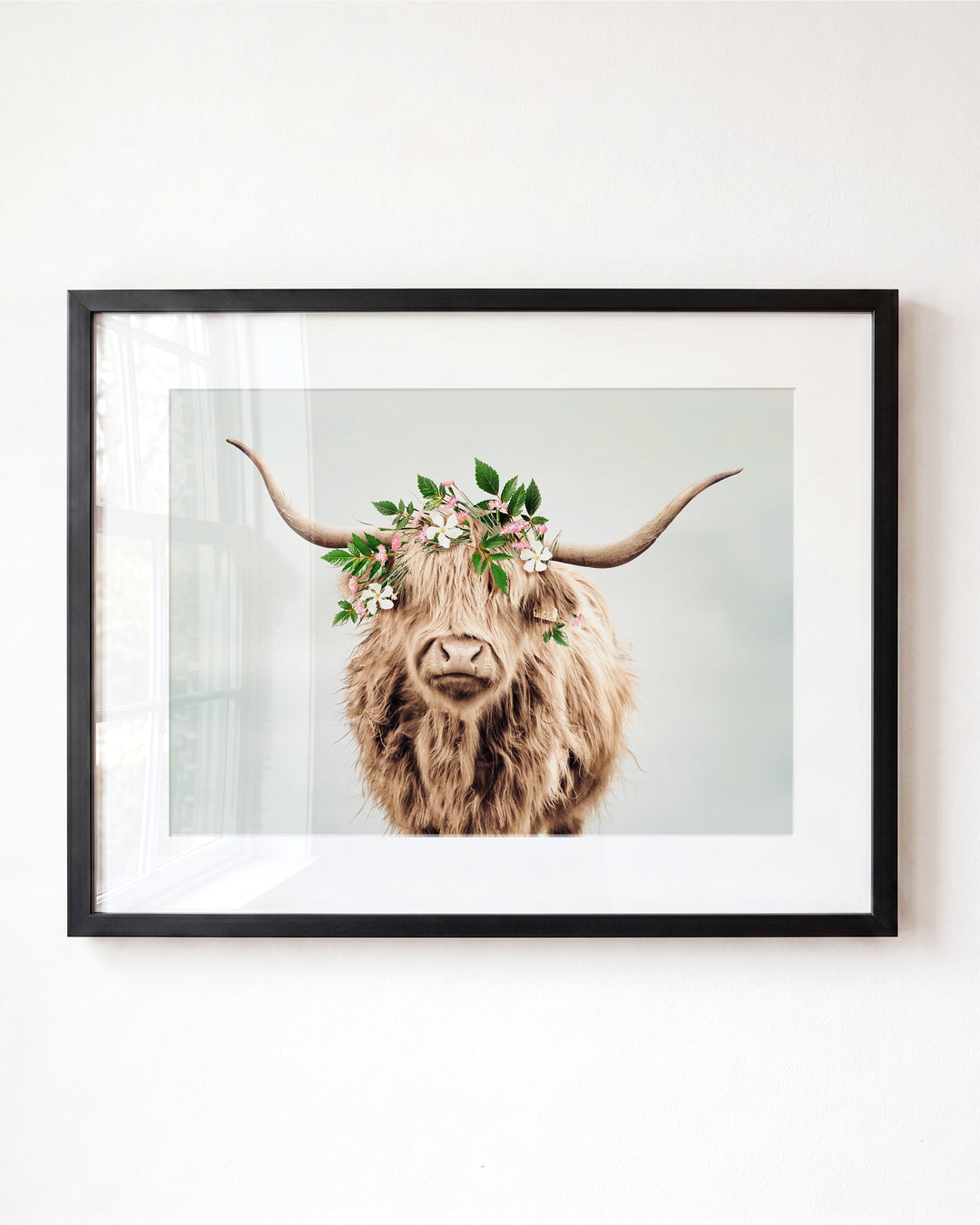 Highland Cow with Flower Crown