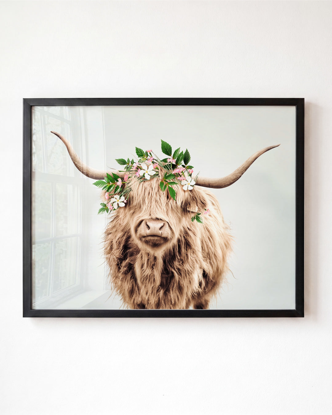 Highland Cow with Flower Crown