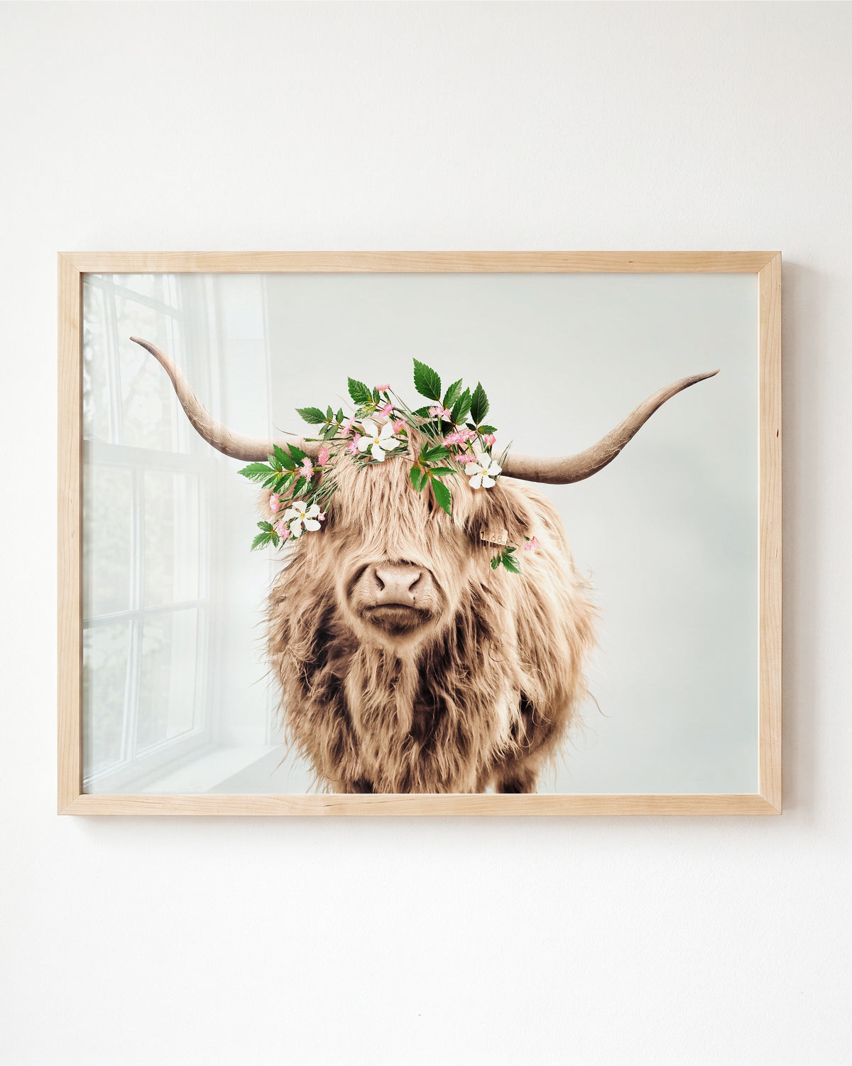 Highland Cow with Flower Crown