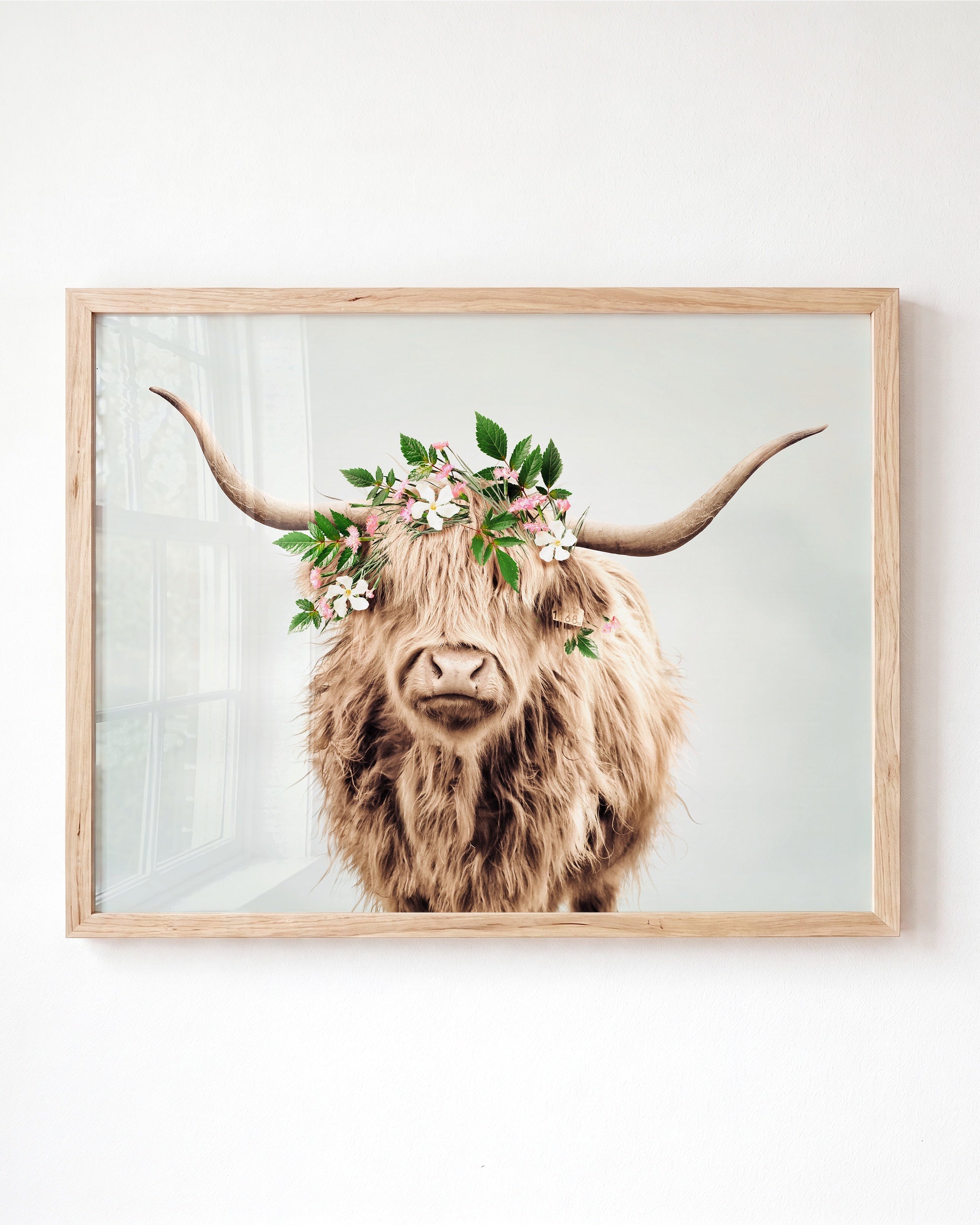 Highland Cow with Flower Crown