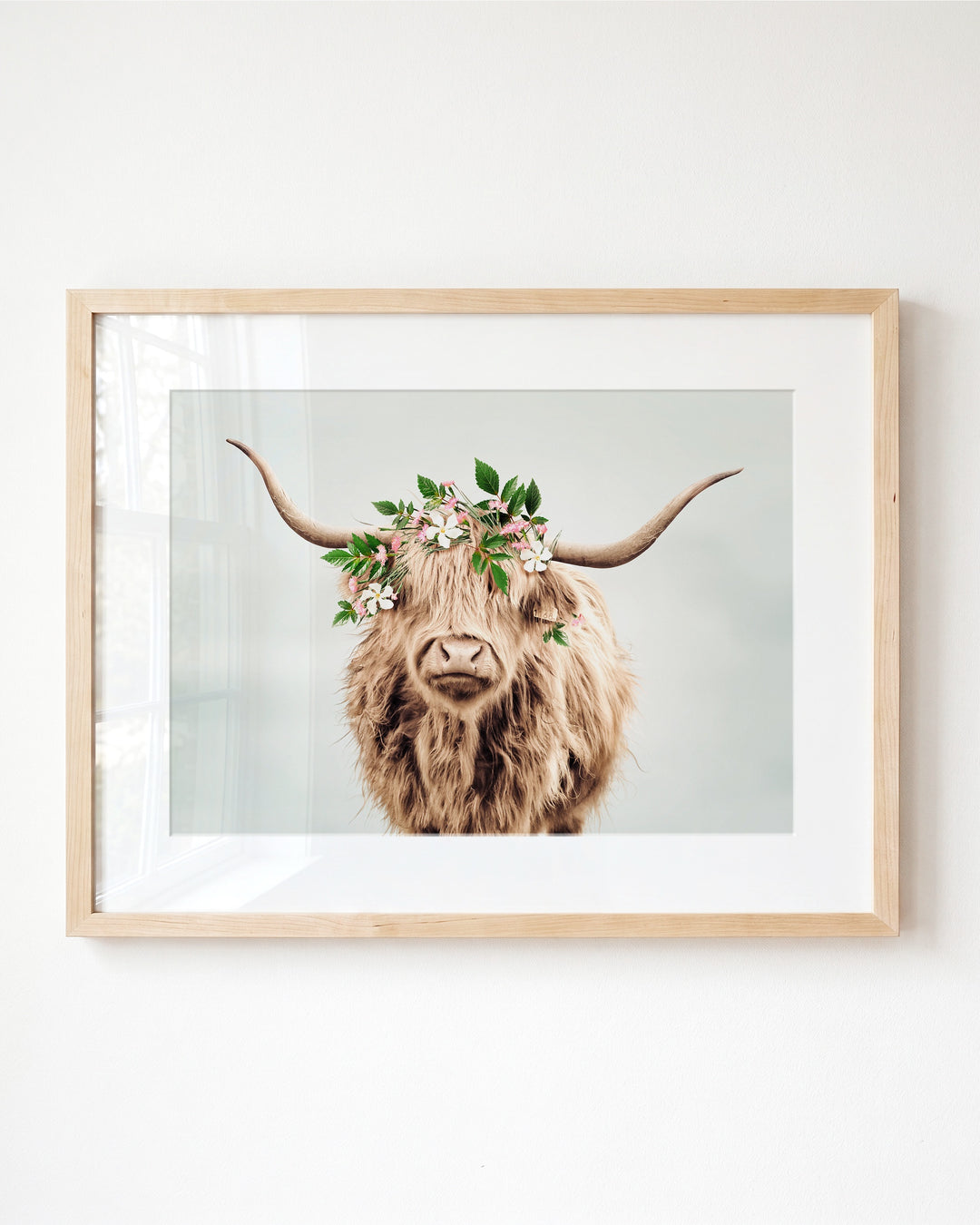 Highland Cow with Flower Crown