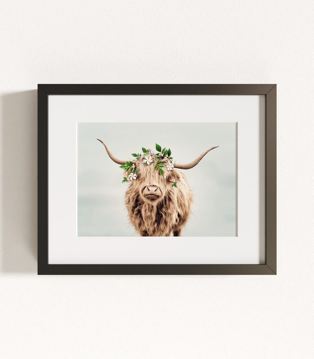 Highland Cow with Flower Crown