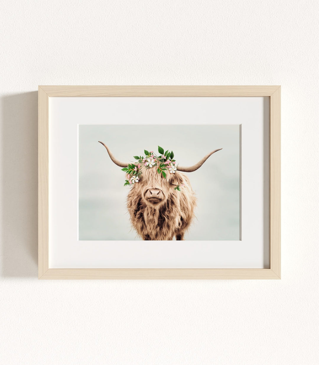 Highland Cow with Flower Crown