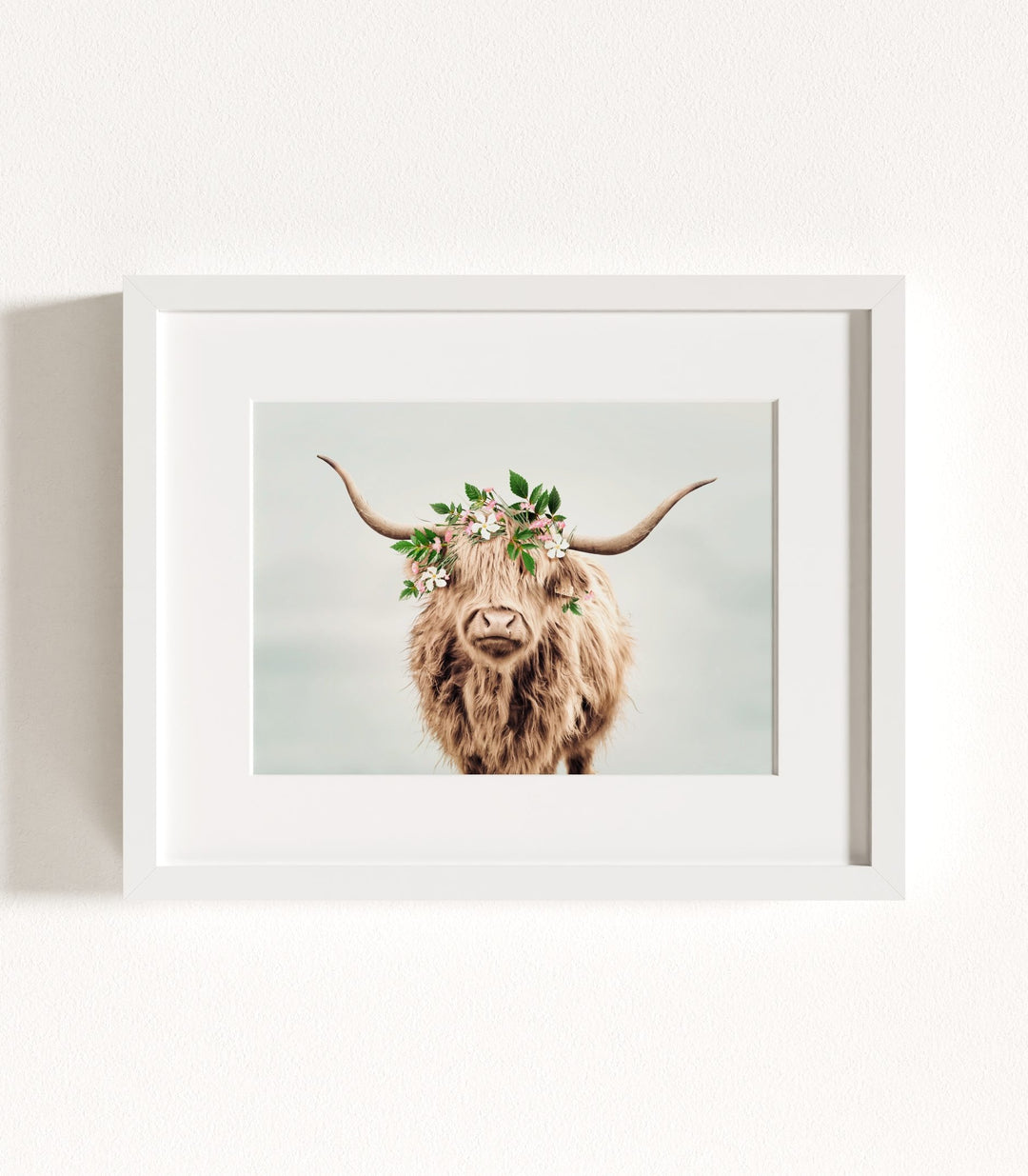 Highland Cow with Flower Crown