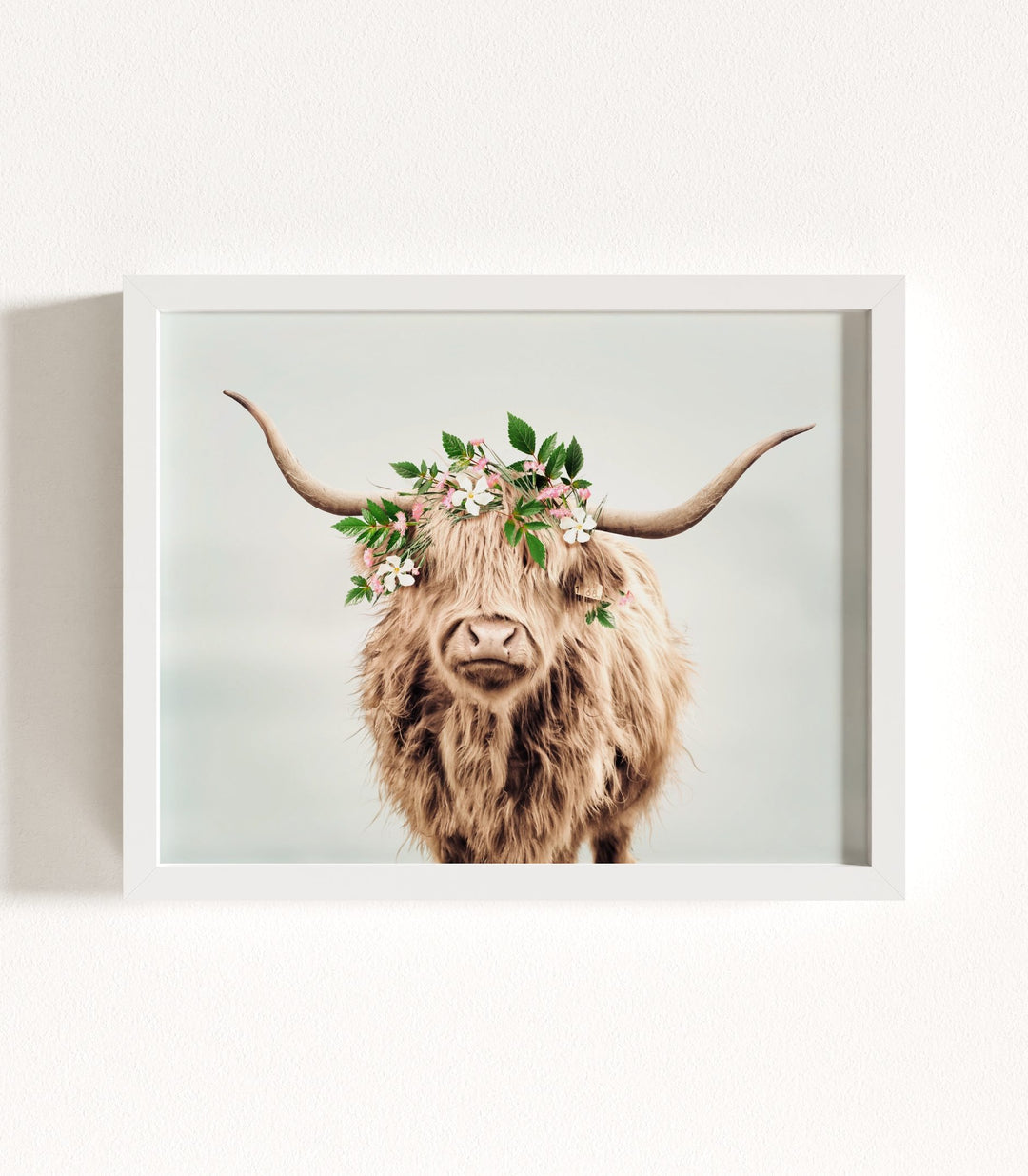 Highland Cow with Flower Crown