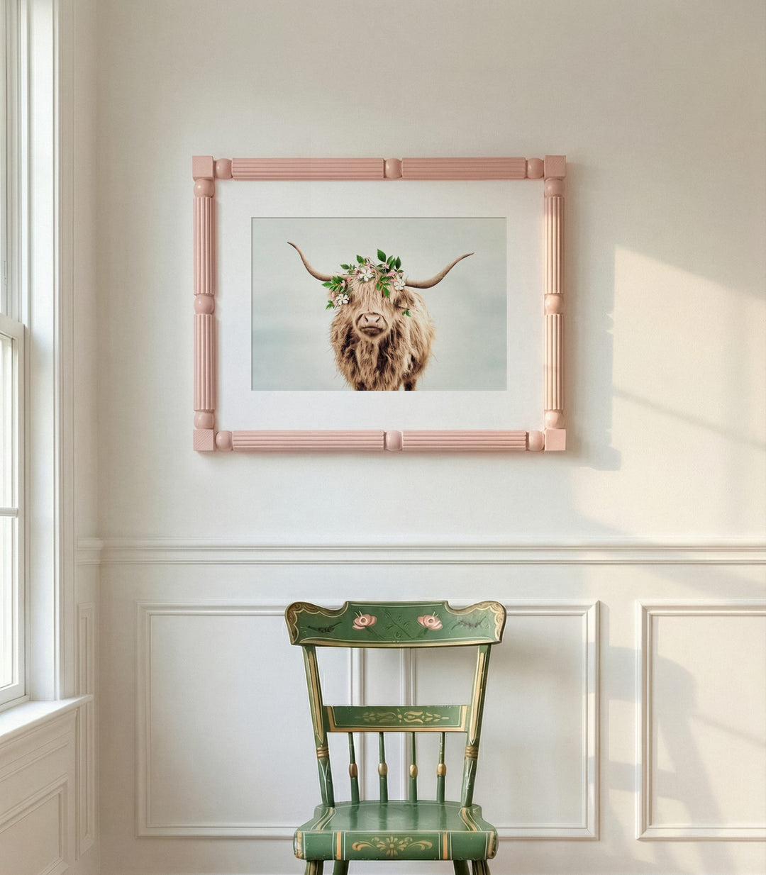 Highland Cow with Flower Crown