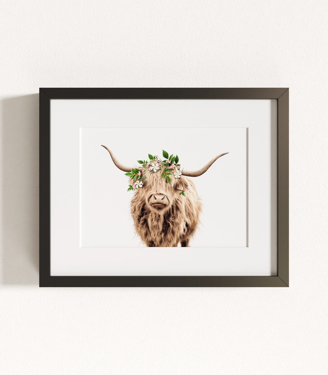 Highland Cow with Flower Crown