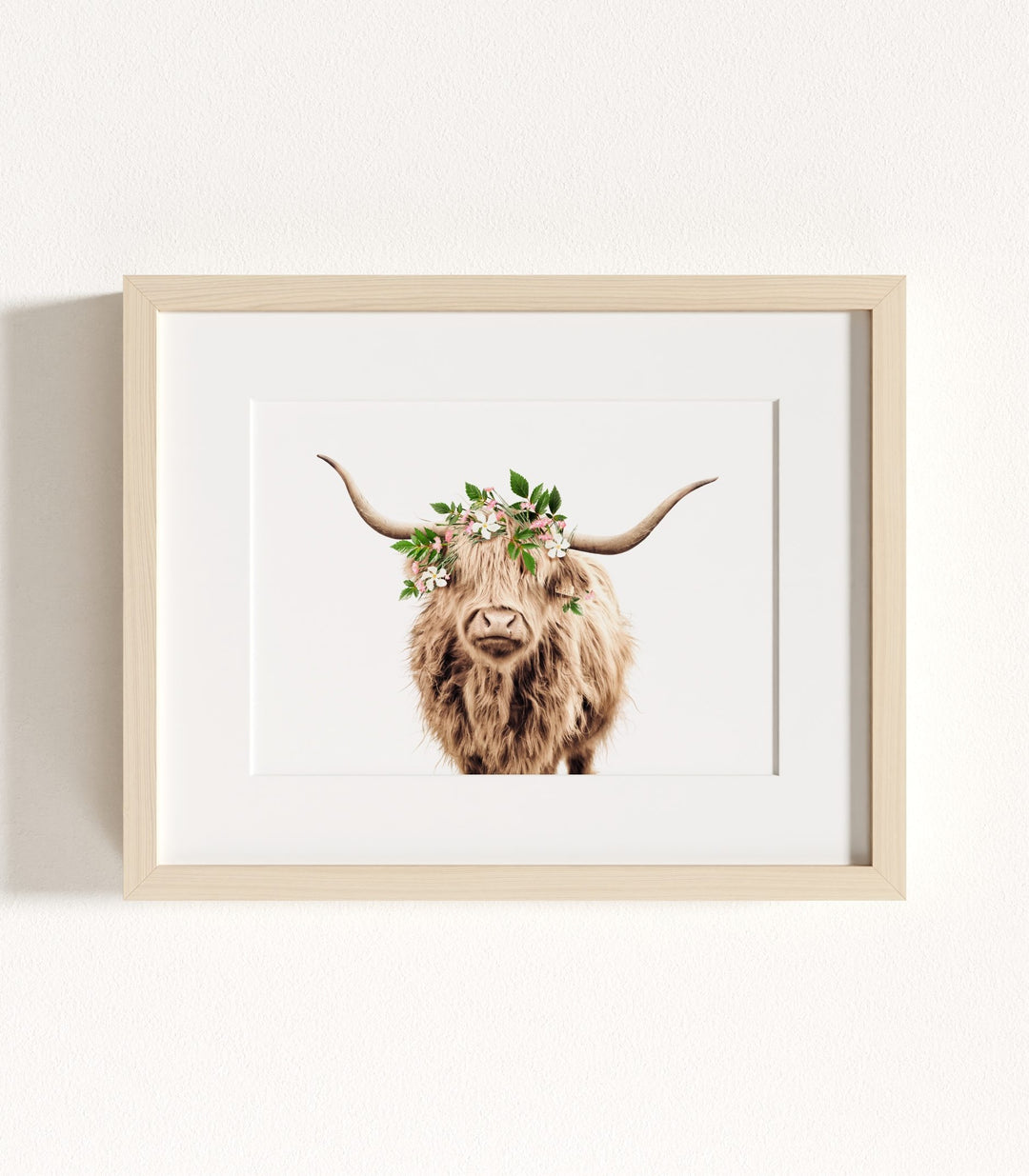 Highland Cow with Flower Crown