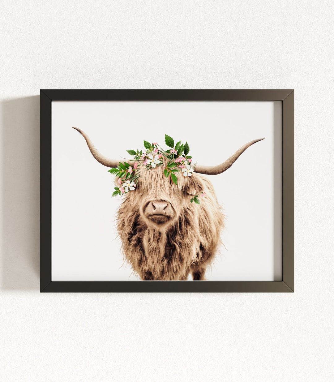 Highland Cow with Flower Crown
