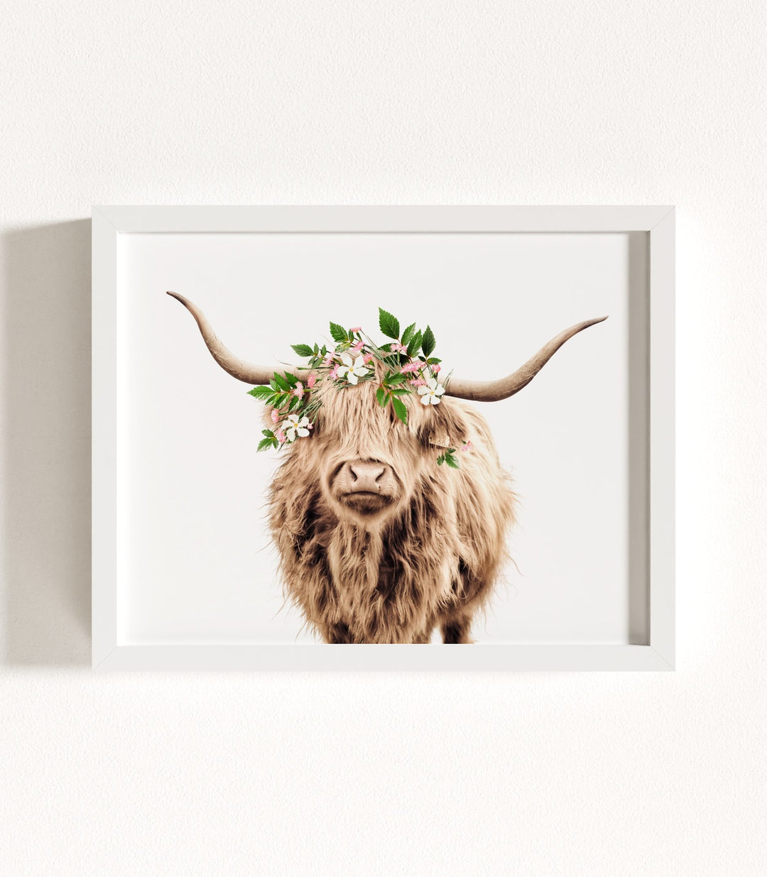Highland Cow with Flower Crown