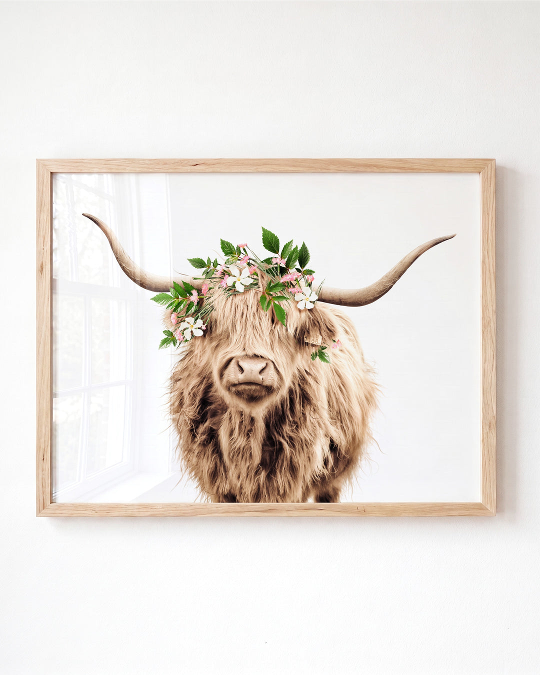 Highland Cow with Flower Crown