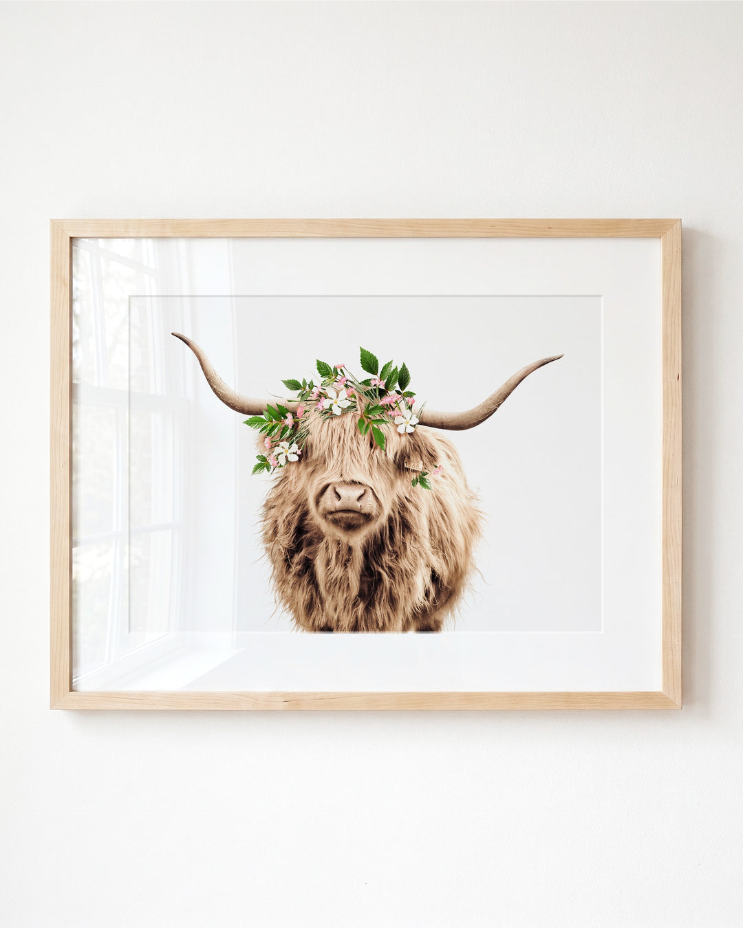 Highland Cow with Flower Crown