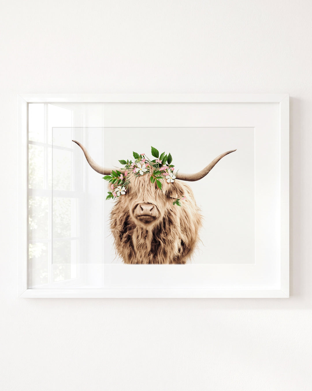 Highland Cow with Flower Crown