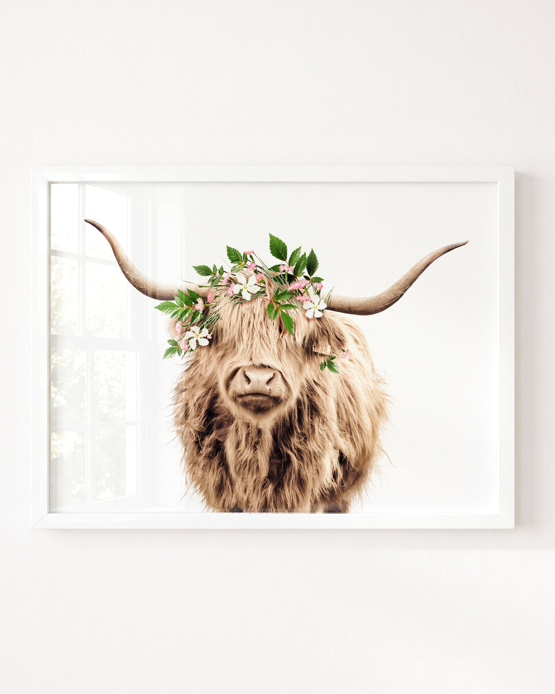 Highland Cow with Flower Crown