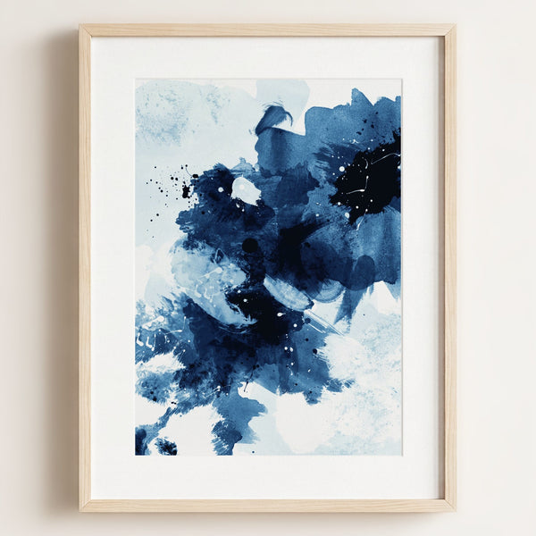 Indigo Abstract No. 1 - Framed Art