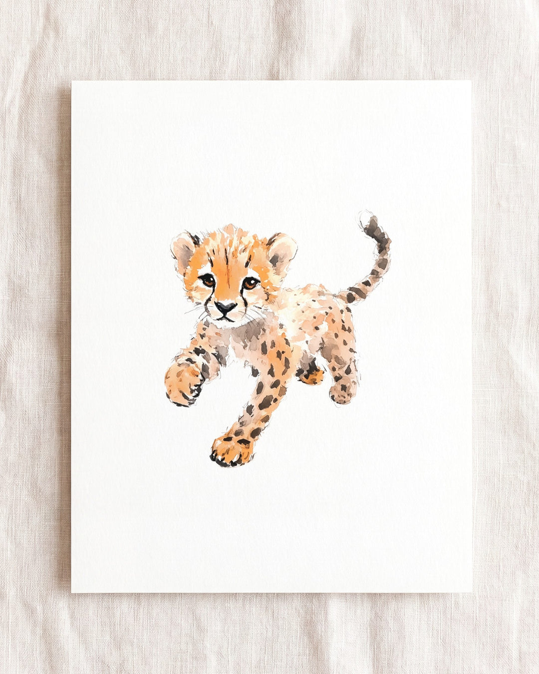 Keepsake Kingdom Watercolor Cheetah Art Print