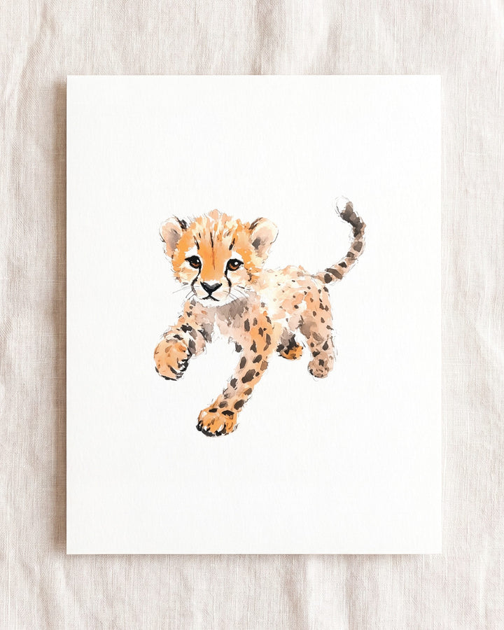 Keepsake Kingdom Watercolor Cheetah Art Print