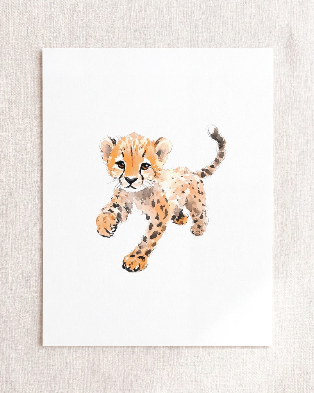 Keepsake Kingdom Watercolor Cheetah Art Print
