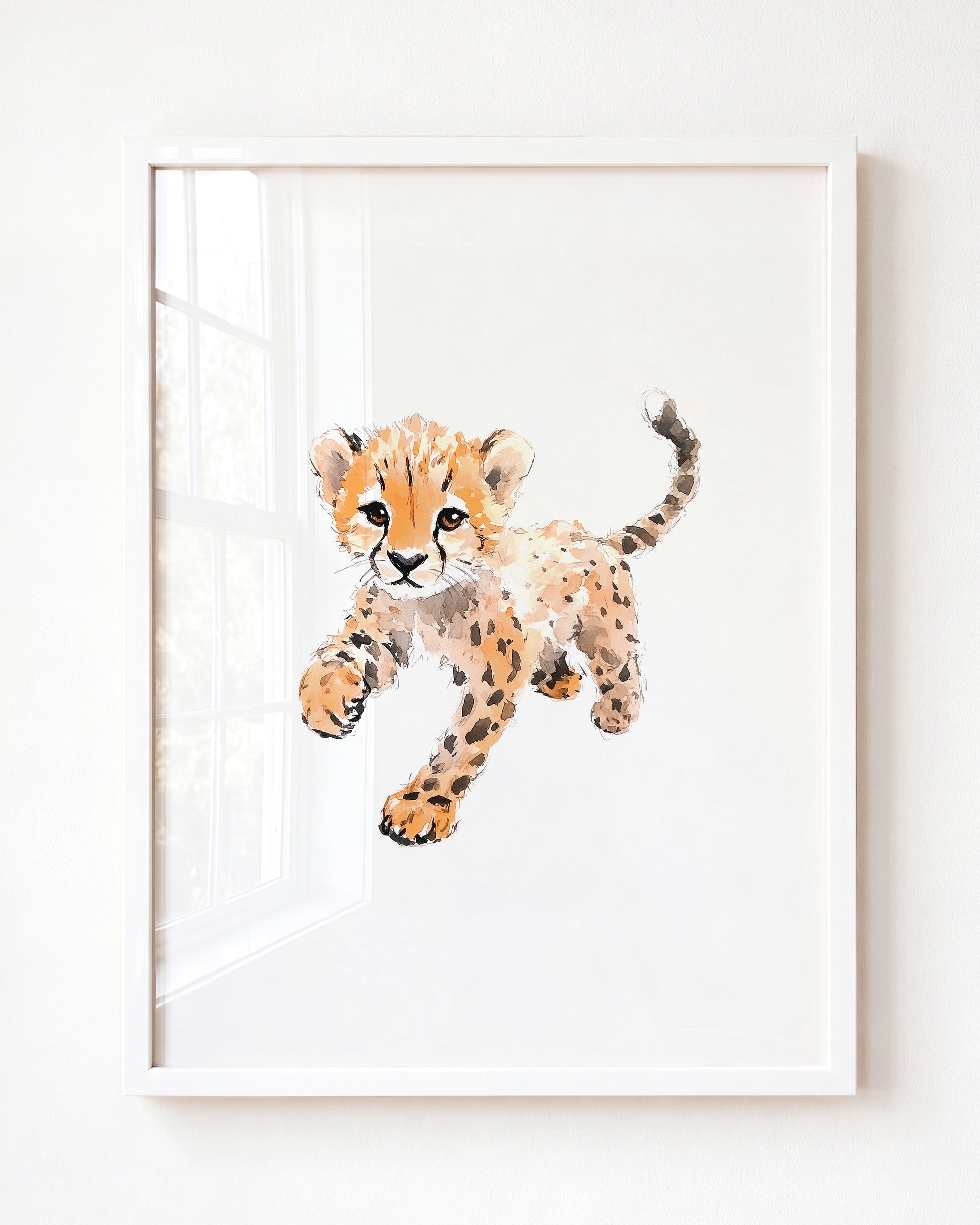 Keepsake Kingdom Watercolor Cheetah Art Print