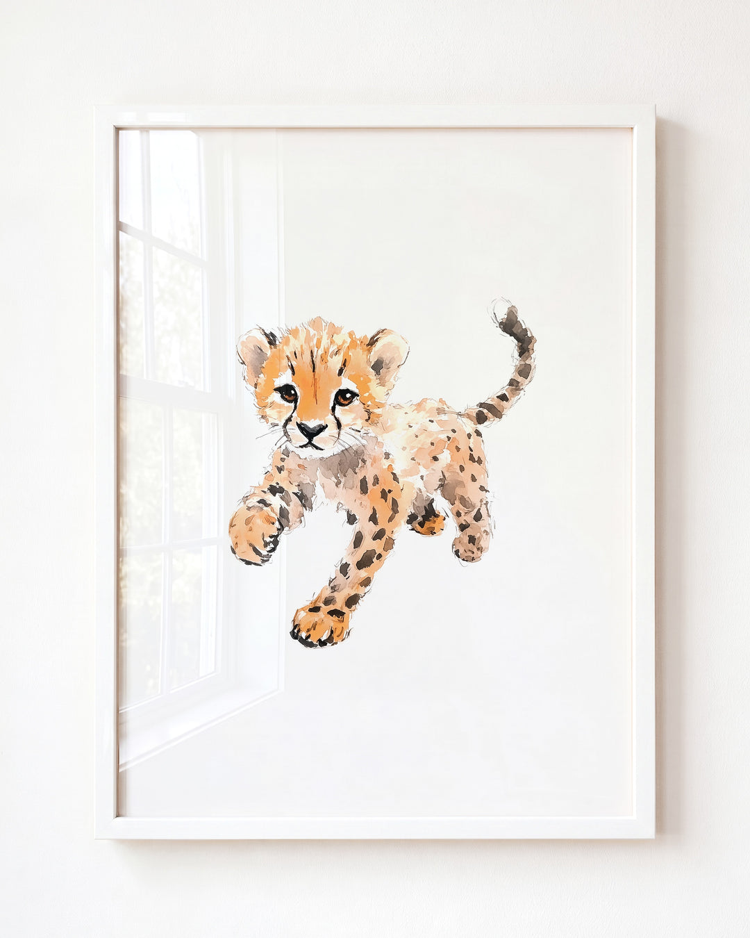 Keepsake Kingdom Watercolor Cheetah Art Print
