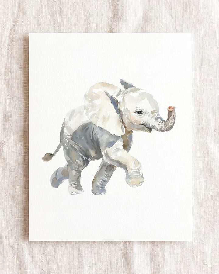 Keepsake Kingdom Watercolor Elephant Art Print