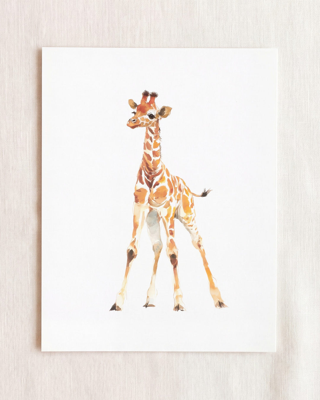 Keepsake Kingdom Watercolor Giraffe Art Print