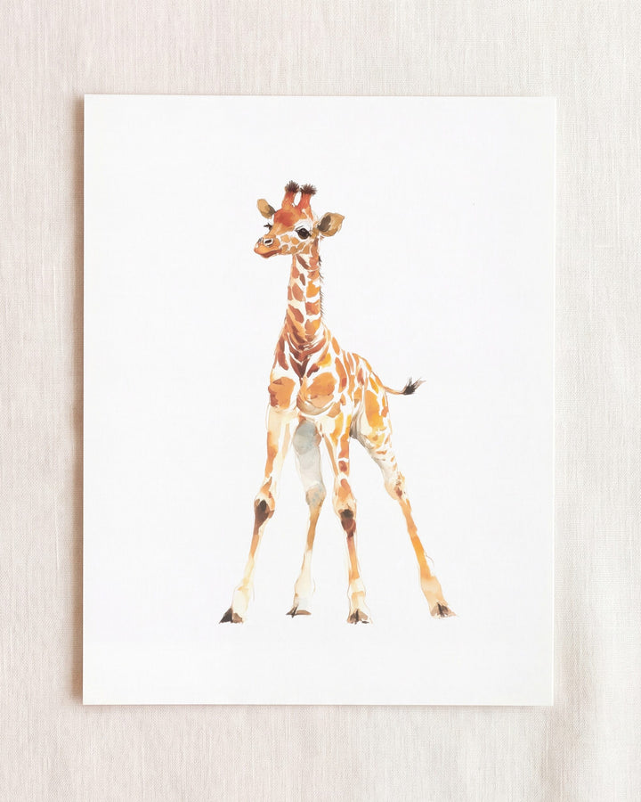 Keepsake Kingdom Watercolor Giraffe Art Print