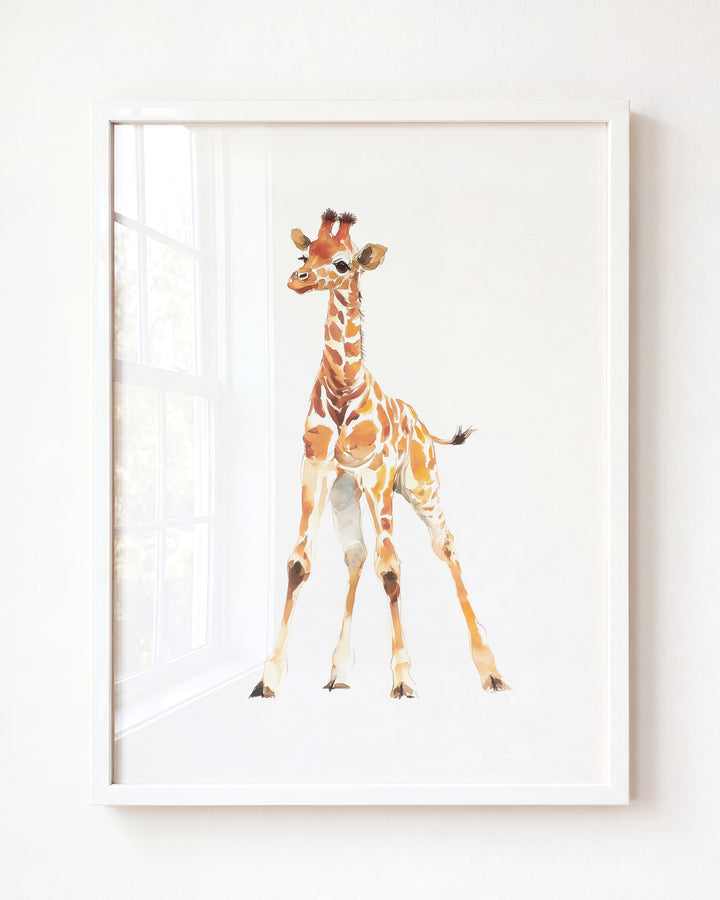 Keepsake Kingdom Watercolor Giraffe Art Print