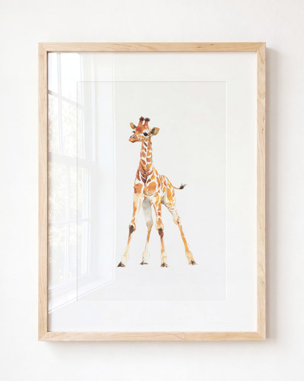 Keepsake Kingdom Watercolor Giraffe Art Print