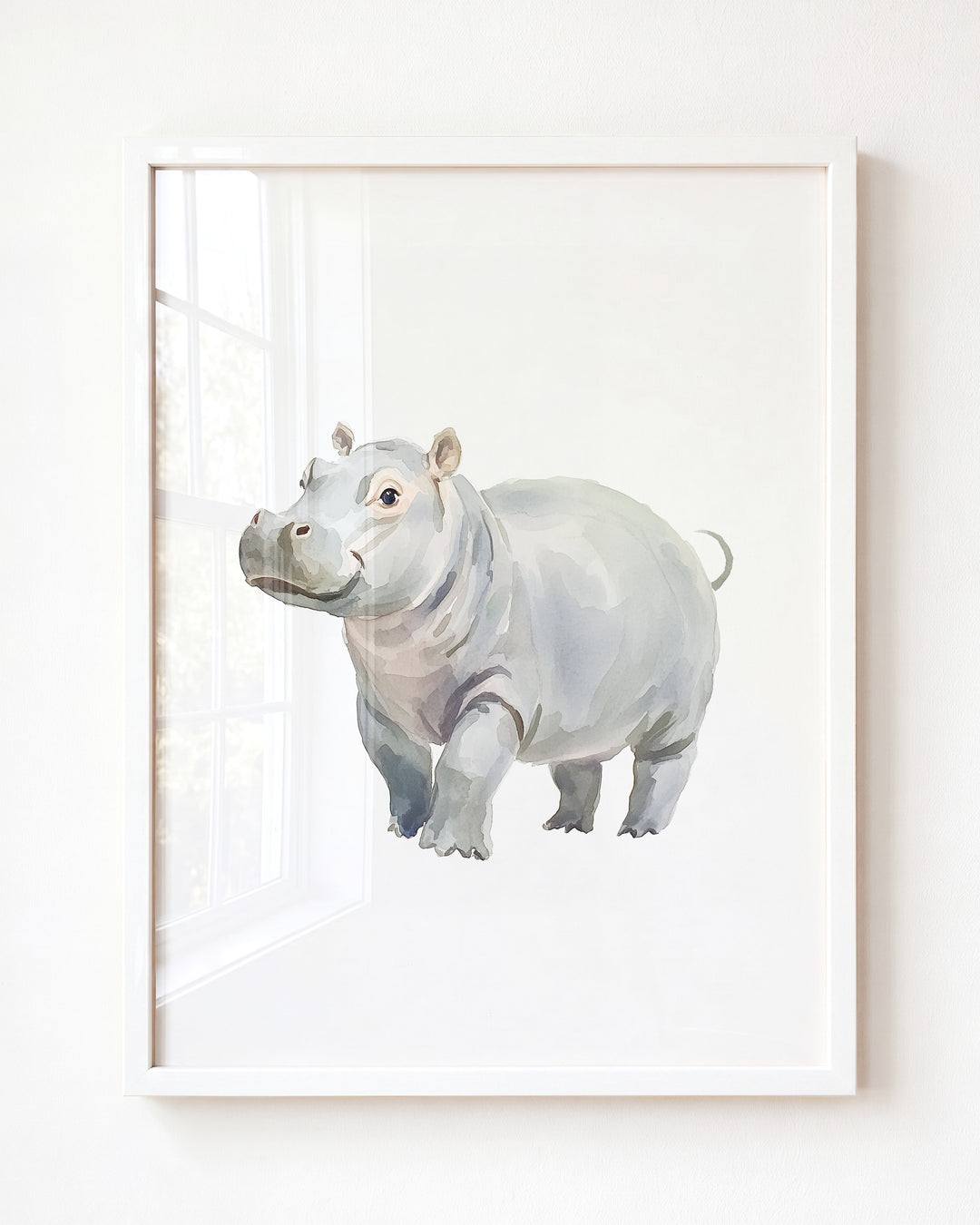 Keepsake Kingdom Watercolor Hippo Art Print