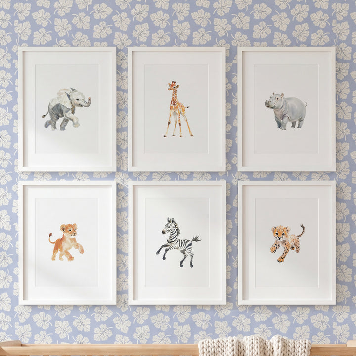 Keepsake Kingdom: Watercolor Safari Animals Set of 6