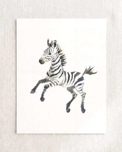 Keepsake Kingdom Watercolor Zebra Art Print