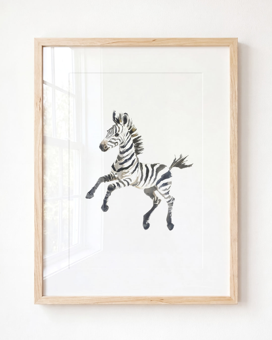 Keepsake Kingdom Watercolor Zebra Art Print