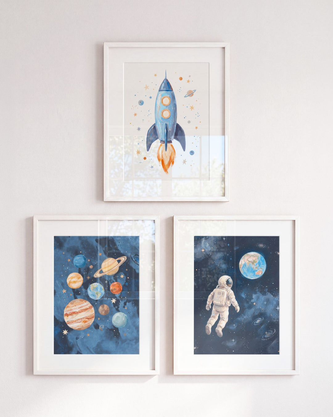 Little Astronaut Nursery Art Set of 3