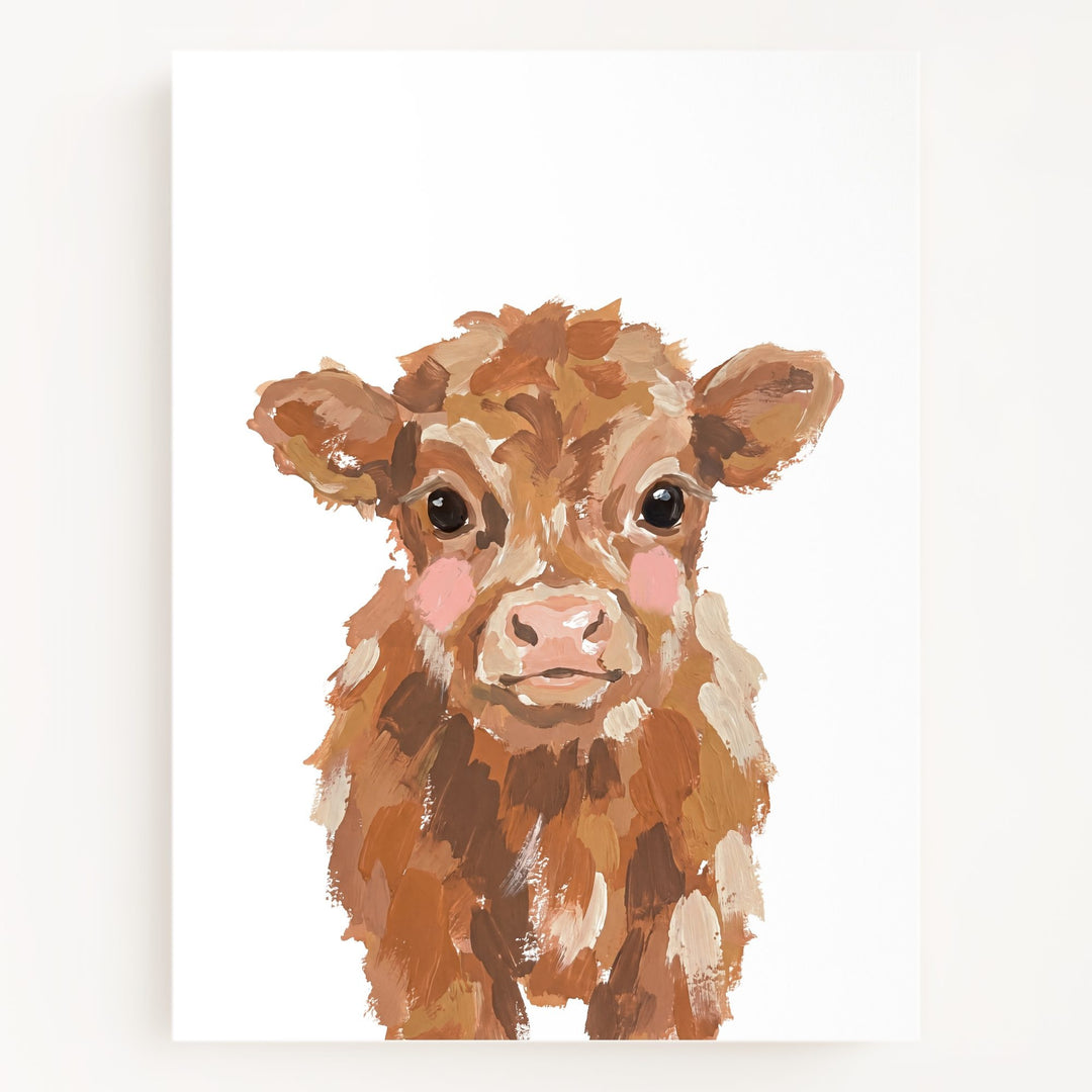 Little Painted Highland Cow