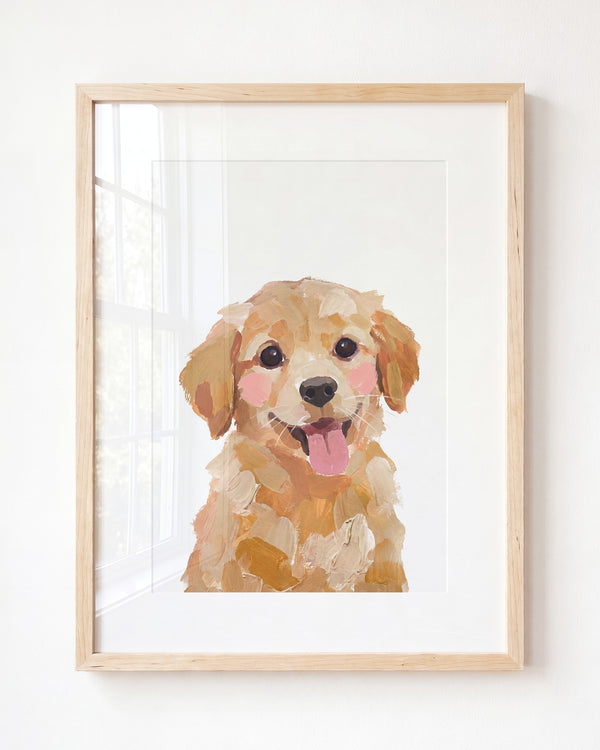 Little Painted Dog-Golden-Retriever