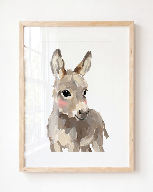 Little Painted Donkey — Framed