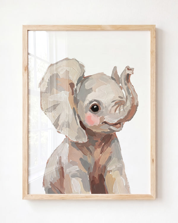 Little Painted Elephant - Framed Art