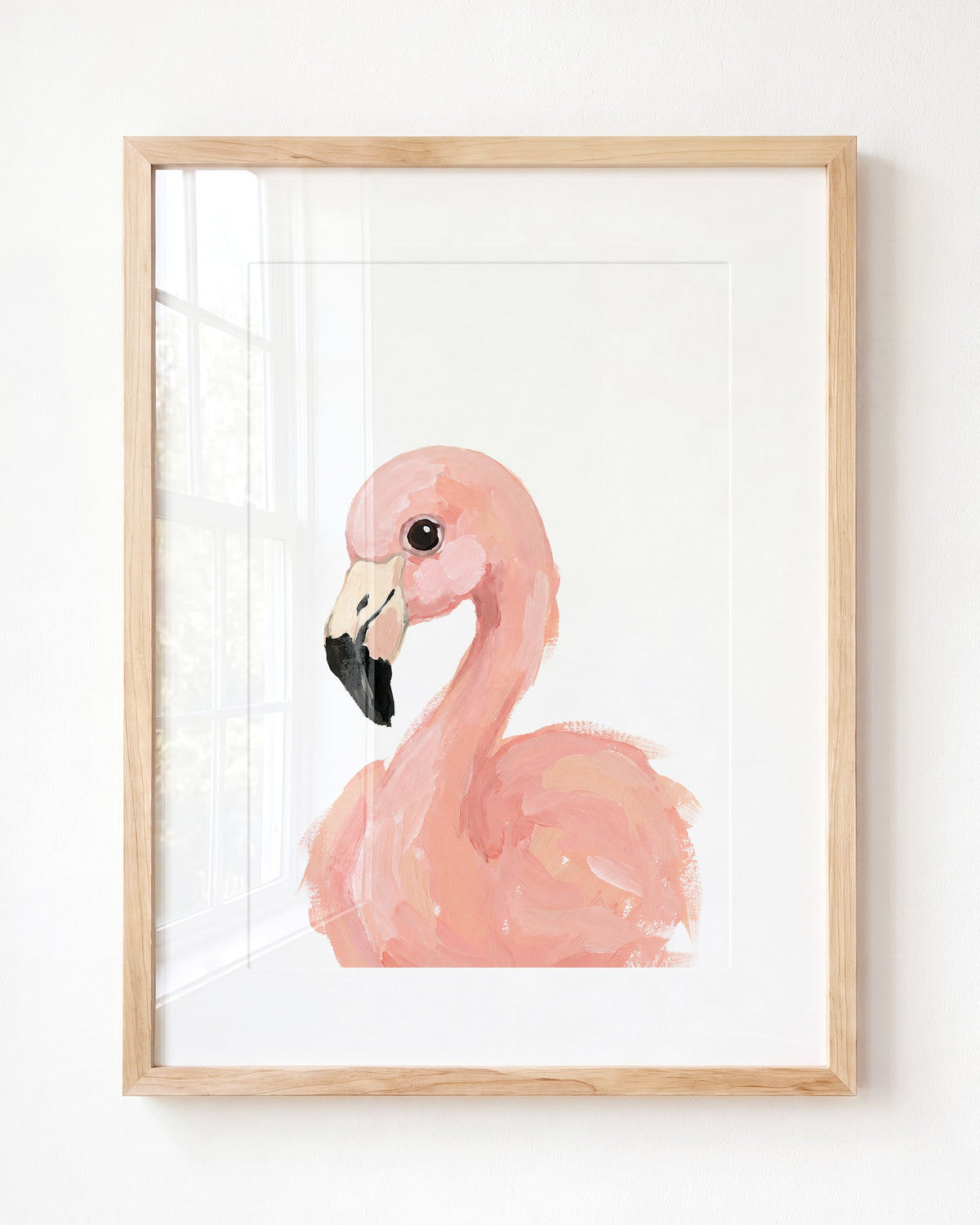 Little Painted Flamingo - Framed Art