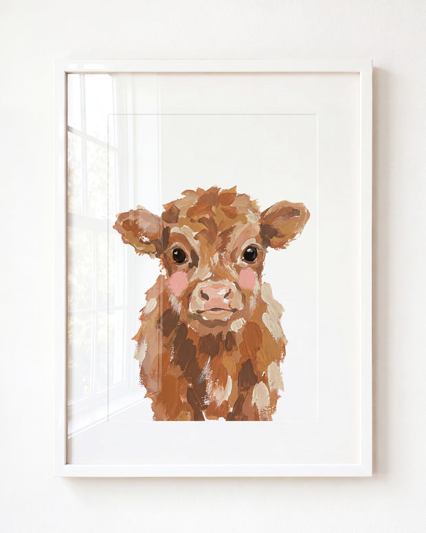 Little Painted Highland Cow